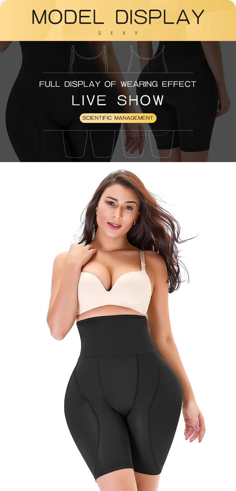 Women Padded Seamless Butt Lifter Panties Boy Shorts High Waist Underbriefs Sexy Buttocks Corset Tummy Cotrol Booty Lift