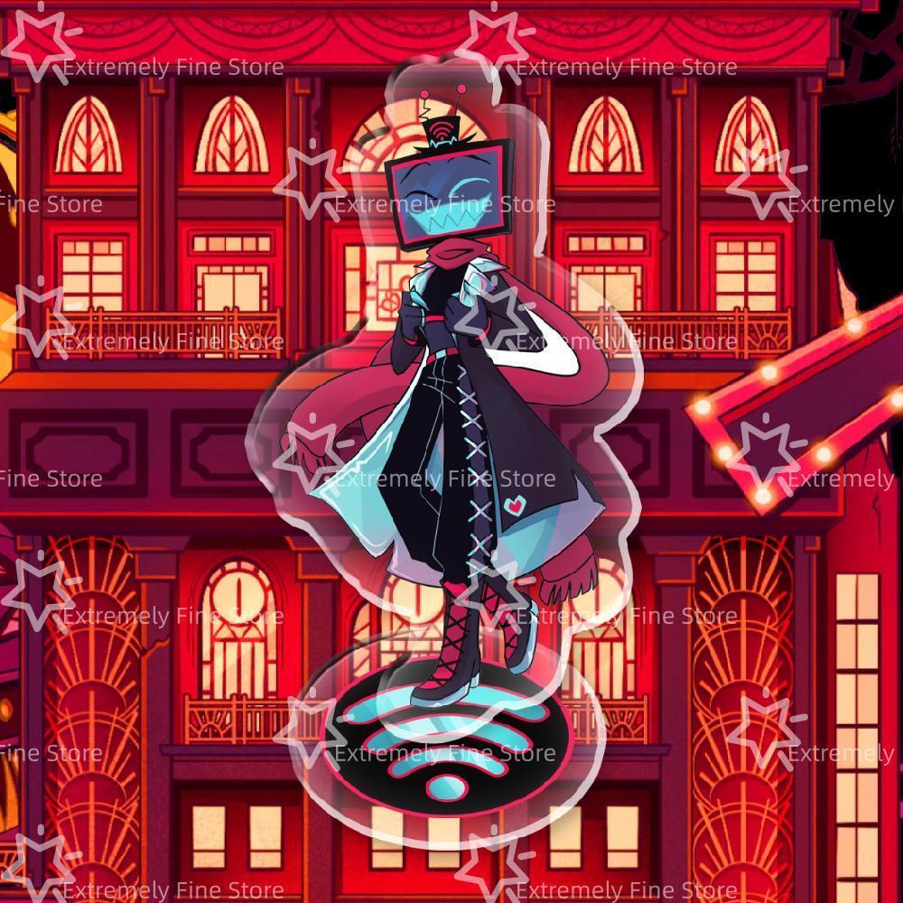 Hazbin Hotel Anime Figure Acrylic Stand Model Plate Alastor Desk Decor Standing Sign Game Fans Gift Ornaments Stand Model