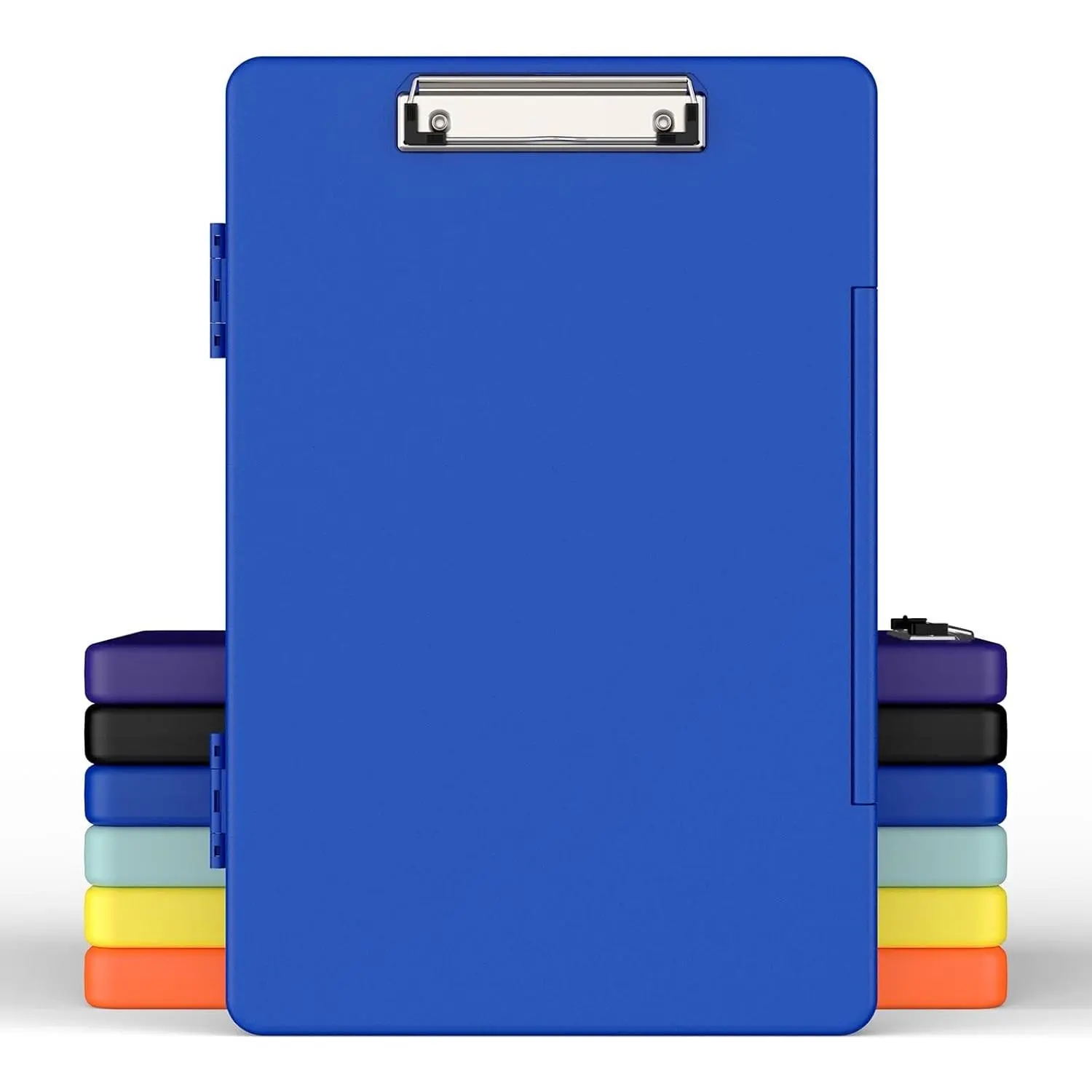 Legal Size Clipboard with Storage, High Capacity 8.5 x 14 Clip Board for Lawers, Side-Opening Folio, 15 x 10 x 1.2 in, Blue