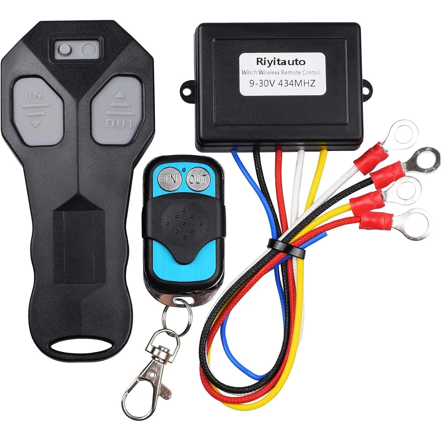 12V Wireless Winch Remote Control Kit, Waterproof Remote Switch for Electric Winches, Compatible with Cars, Trucks, Jeeps, ATVs & SUVs