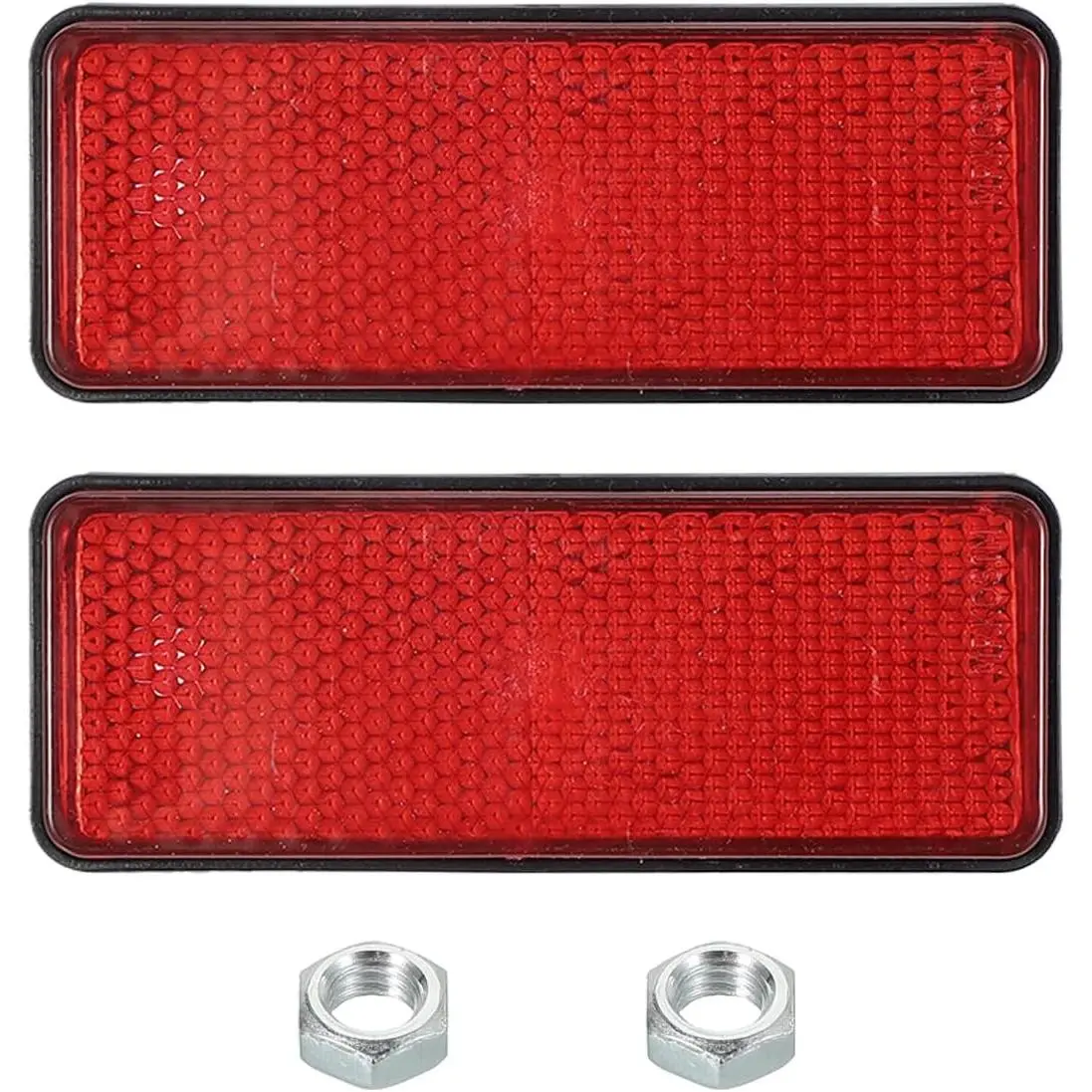 Rectangle Rear Reflectors, 2 count Safety Reflective  Reflector Plastic   Reflector with M5 Screw Mount for     Bicycles, Red