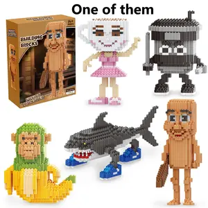 Monster Building Blocks Set, Cute Meme Micro Bricks Toy, DIY 3D Puzzle Action Figures, Perfect Gift for Teens & Adults