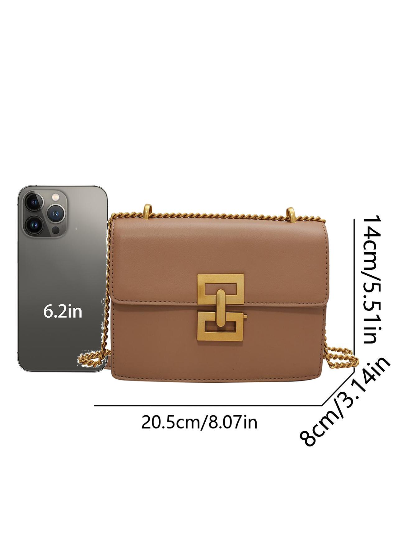 Women's Fashion Chain Strap Crossbody Bag, Casual Versatile Shoulder Bag for Daily Travel Work Commute, Trendy All-match Commuter Bag, Girl Fashionable Shopping Bag, Adjustable Crossbody Shoulder