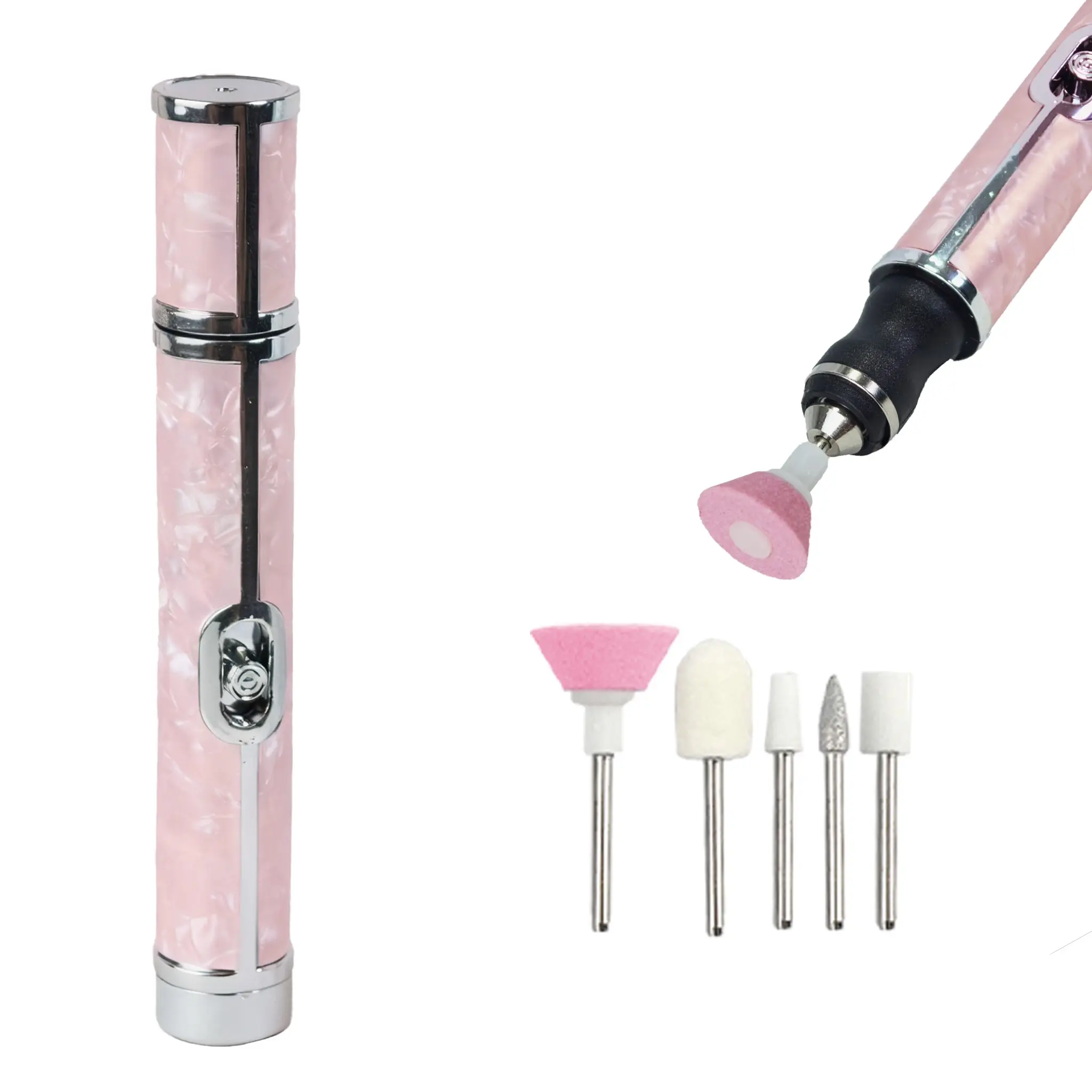Beginner Friendly Nail Drill Kit, Portable Electric Nail File for Easy Gel Removal, Low Noise, Rechargeable, 12 Bits Included, Nail Care Tool