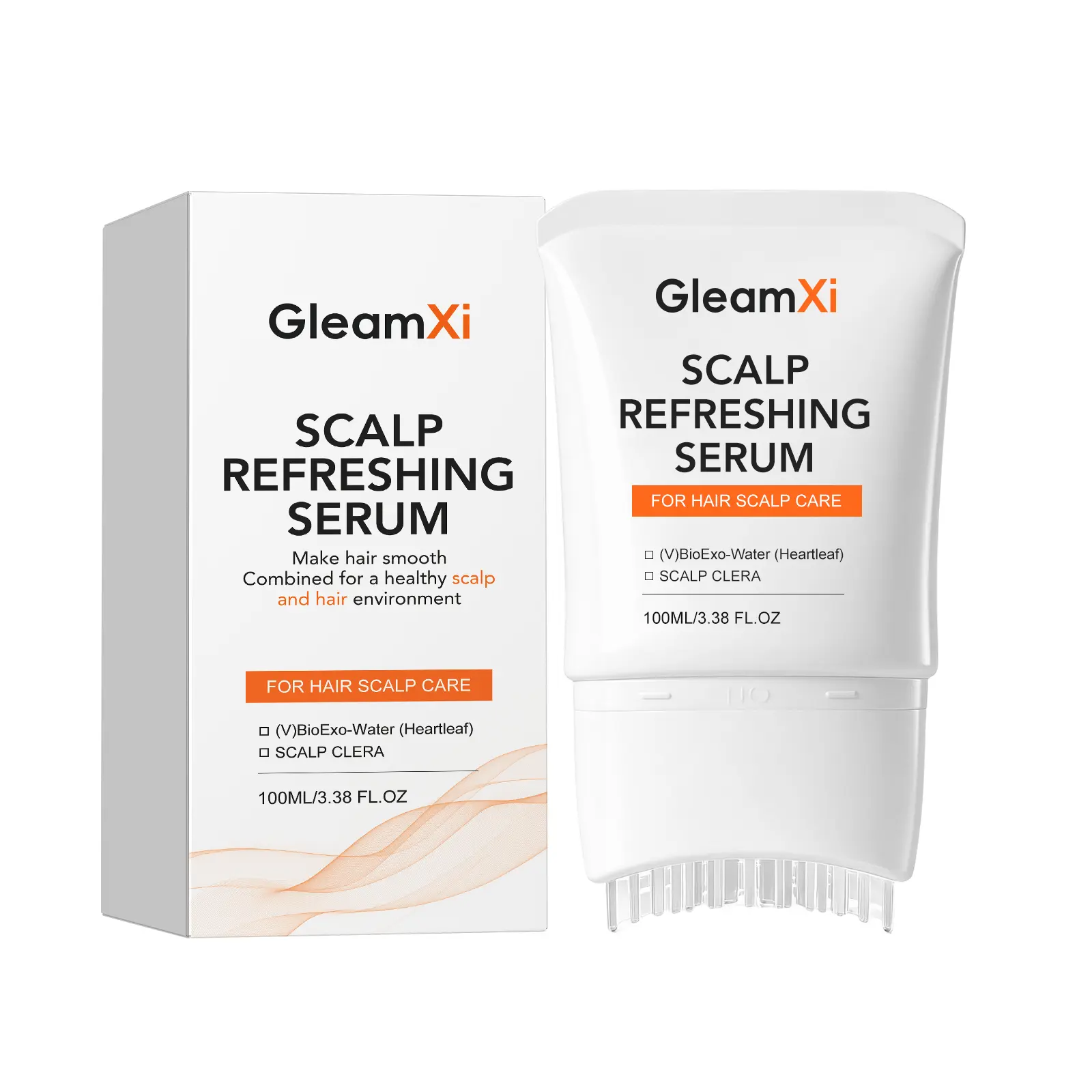 GleamXi Refreshing Scalp Essence Liquid - Gentle, Non-Greasy, Light And Delicate Daily Care, Massage, Moisturizing, Smooth Hair Protection