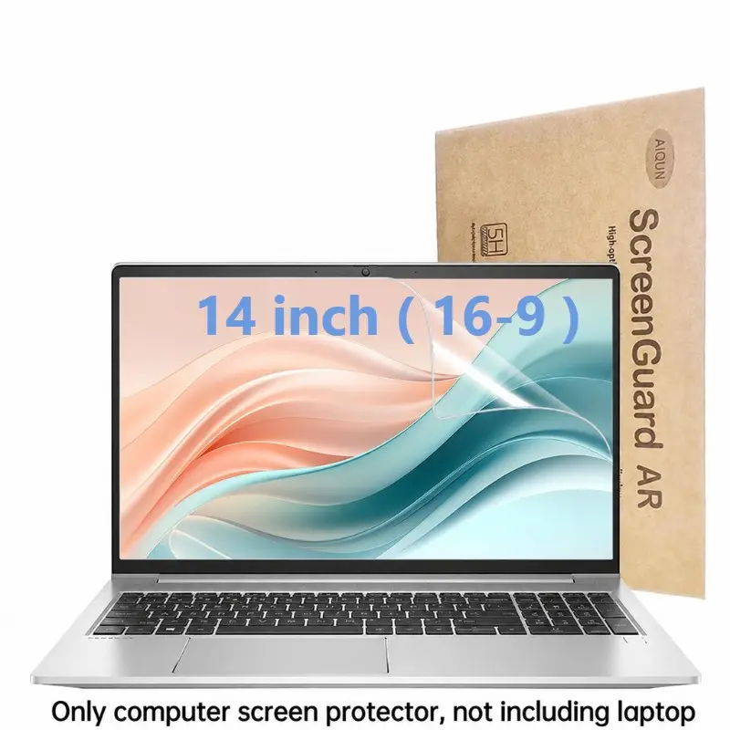 Matte Anti-Glare Screen Protector for 14 Inch (16-9) Laptop, Anti-Fingerprint Anti-Reflective PET Film, High Transparency Ultra-Thin Computer Display Shield, Protective Cover for Office Work