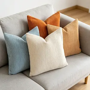 4 Piece Soft Boho Striped Pillowcase Set, Modern Aesthetic Decor, Bed Sofa Car Cushion Covers, Holiday Bedroom Living Room Accessories