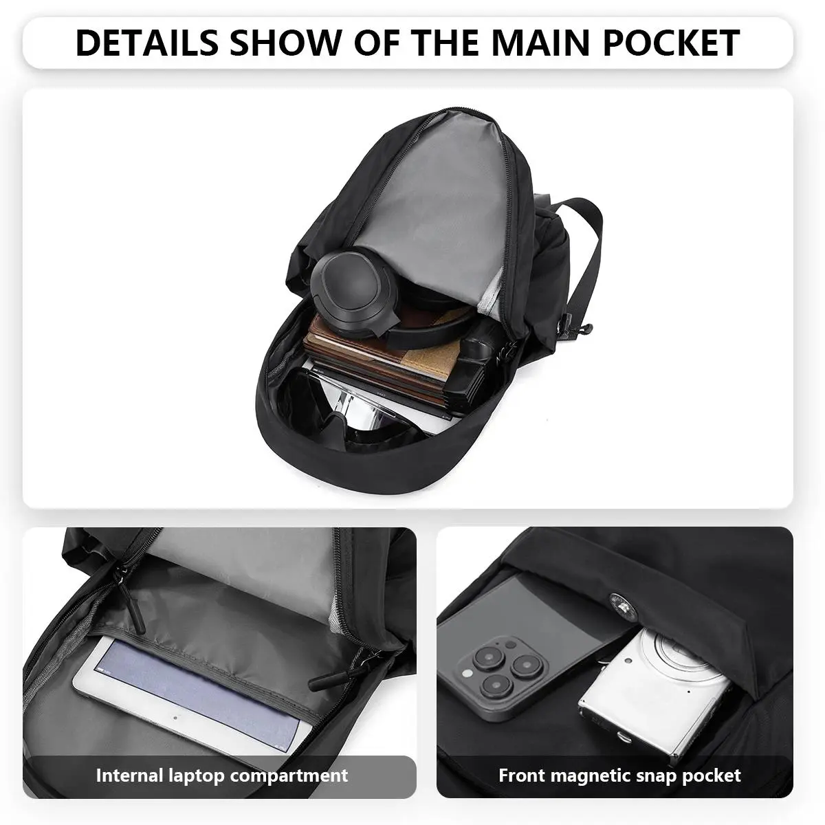 Lightweight Mini Backpack for Men, Versatile for Travel, Outdoor Hiking, Mountaineering, Casual Small Backpack, Student School Bag, Fishing, Outings, Meetings