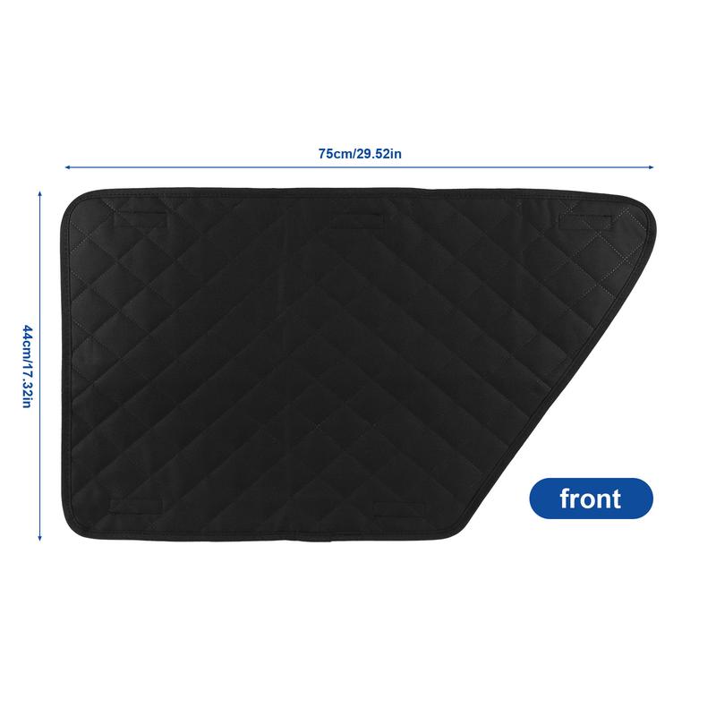 2Pcs Waterproof Car Door Protector - Heavy Duty Dog Car Door Cover for Truck, SUV & Sedan, Interior Pet Scratch Guard with Secure Window Tabs (Black)