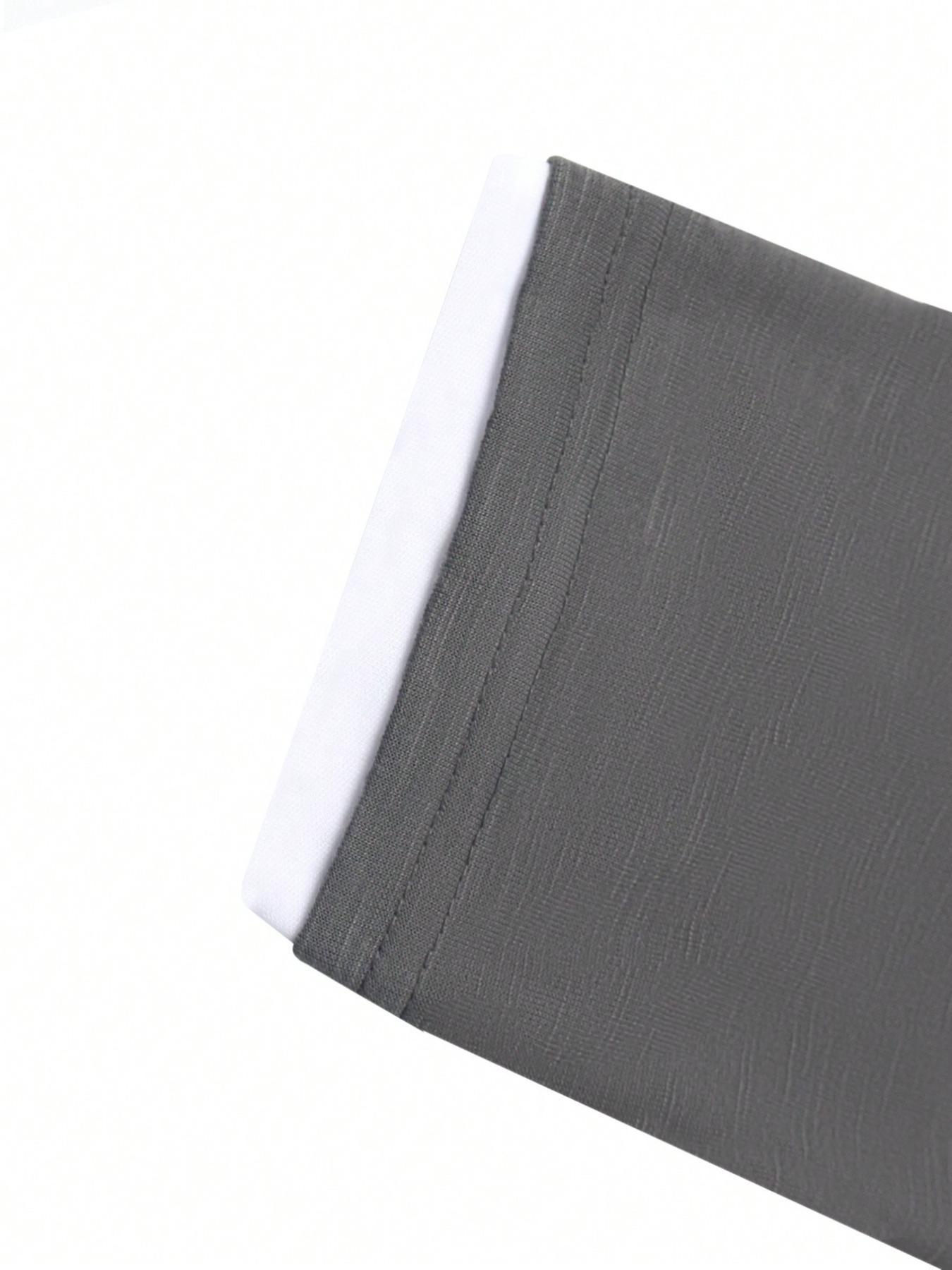 Men's Regular Fit Patched Drawstring Jersey Hoodie, Casual Fitted Long Sleeve Contrast Binding Sweatshirt for Spring & Fall, Fashion Men's Clothes for Daily Wear