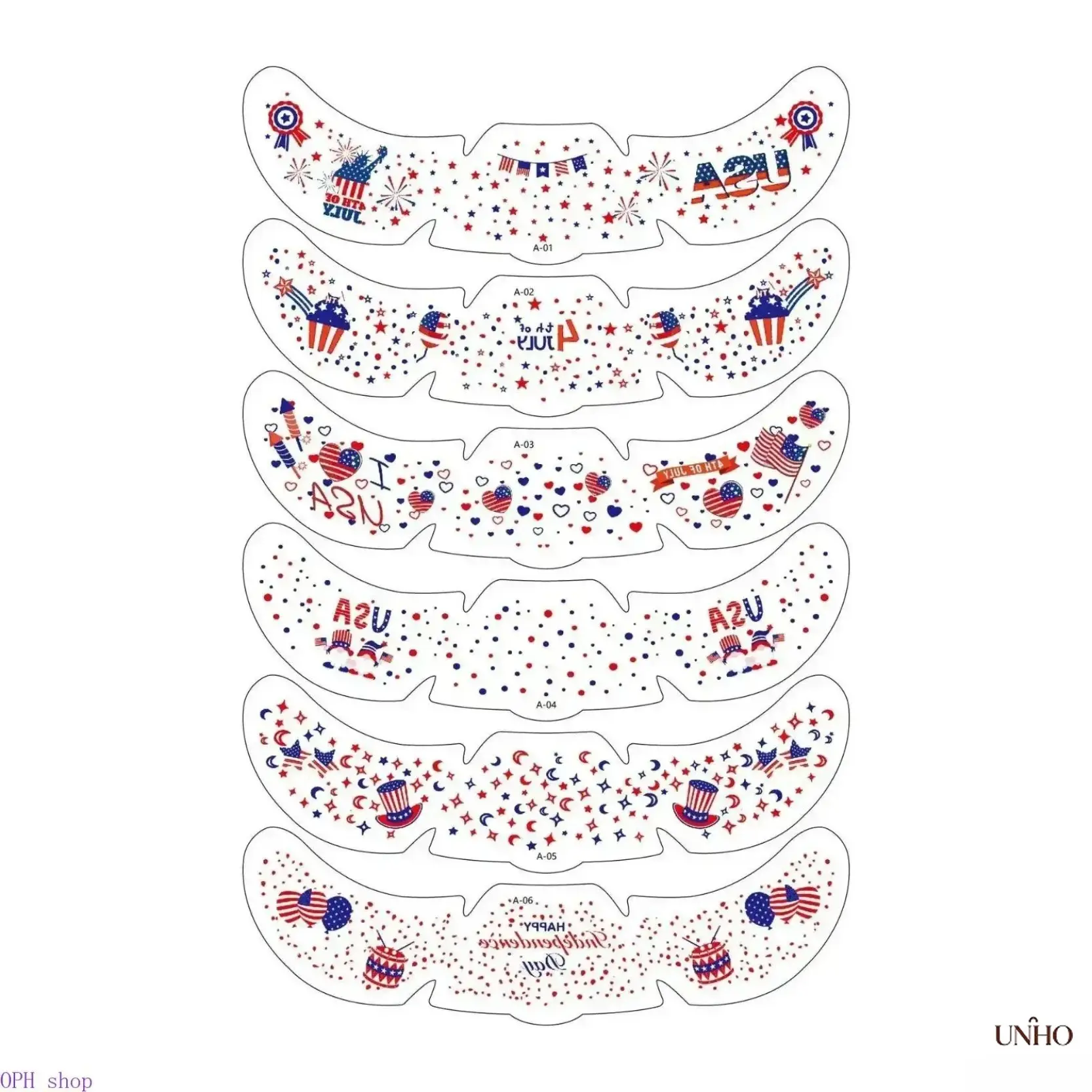 Patriotic Freckle‑Style Temporary‑Tattoos For Women, Skin‑Friendly Realistic‑Looking Stickers, 4Th‑Of‑July Decor For Summer‑Theme‑Parties And Holiday‑Make‑Up Occasions