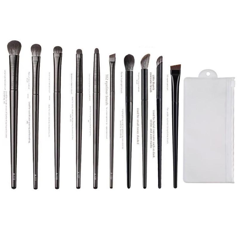 Soft Bristle 10-Piece Makeup Brush Set Eyeshadow Eye Makeup Blending Aegyo-sal Eyeliner Detail Nose Shadow Brush Beauty Tools