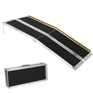 Portable Wheelchair Ramps, Non-Slip Aluminum Folding Handicap Ramps with Handle Threshold Ramps for Doorways, Ramps for Wheelchairs Accessories for Home Steps, Stairs, Entry, Scooter
