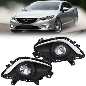 Nilight Car Light Fog Lights Assembly, Clear Lens, H11 12V 55W Bulbs, Driver & Passenger Side, Compatible with 2013-2015 MAZDA 6