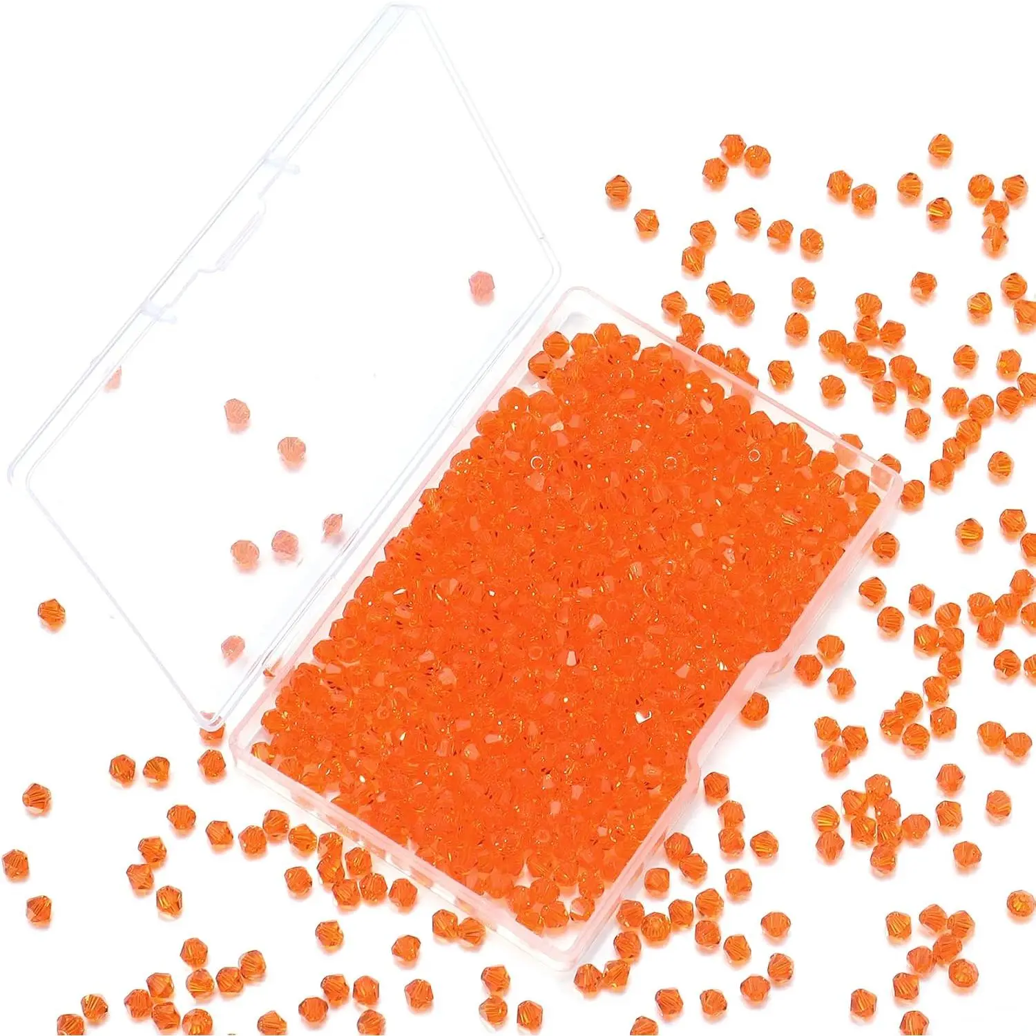 1000 count  Glass Beads 4mm Bulk Faceted Bicone Spacer Beads for DIY  Making