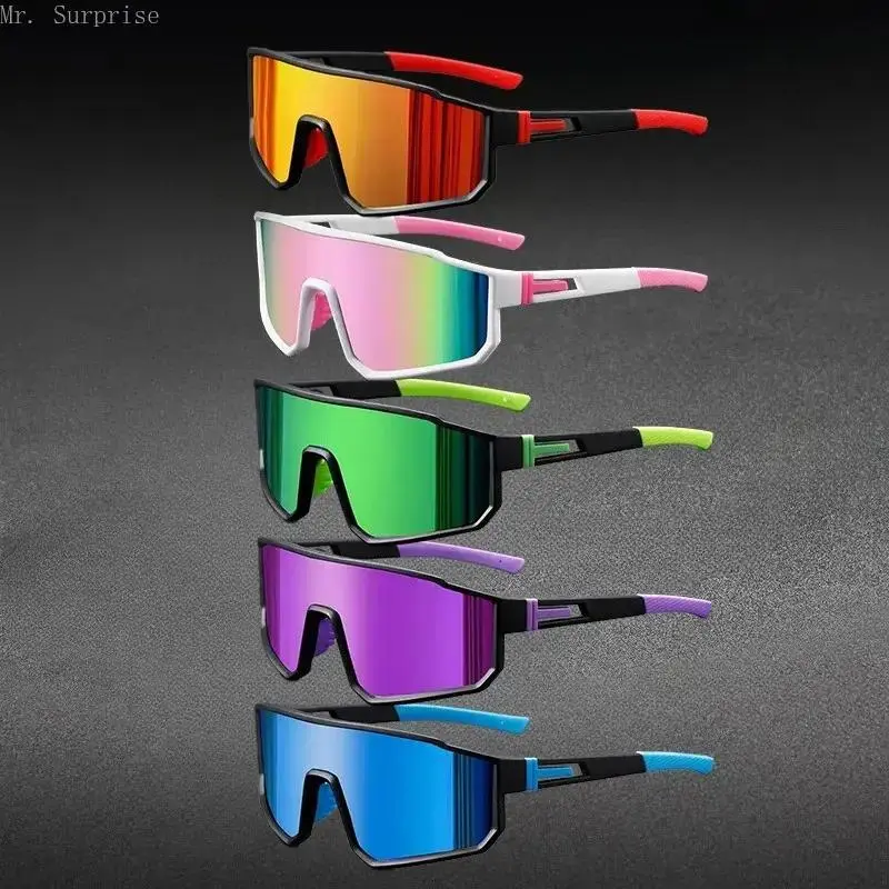 Polarized UV400 Sport Sunglasses 5-Pack, Unisex Oversized One-Piece Design, Windproof & Anti-Glare, Perfect for Cycling, Fishing, Motorcycle Riding & Outdoor Activities