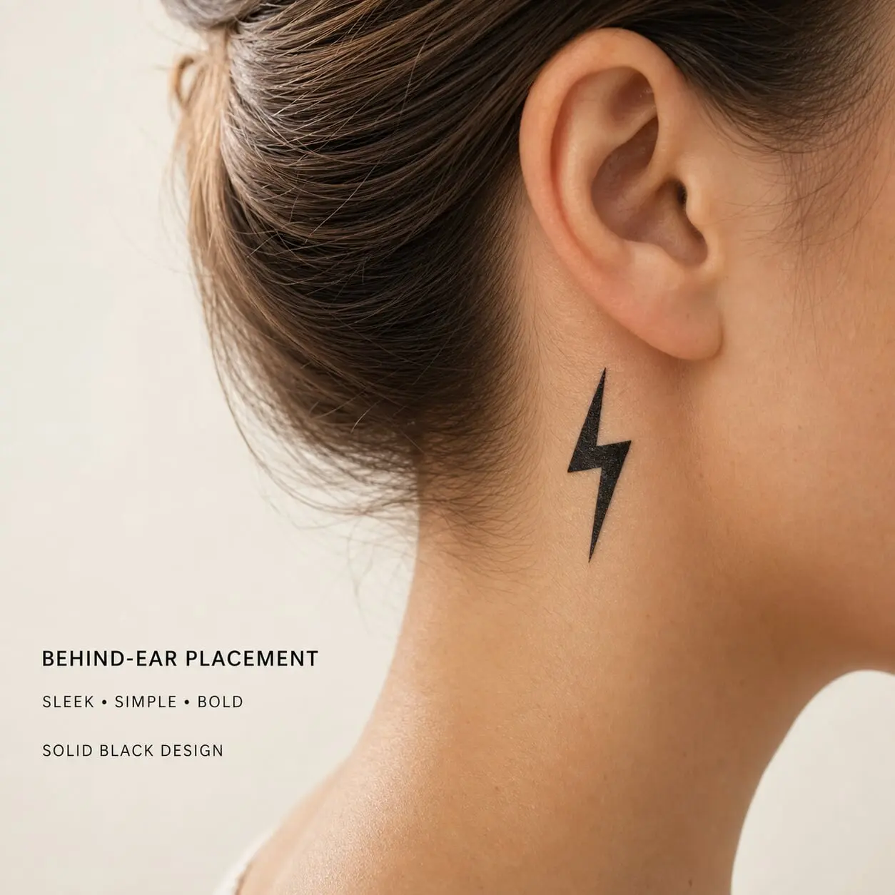 4PCS Lightning Bolt Temporary Tattoos, 8 Small Black Thunderbolt Body Art Stickers for Women and Men, Minimalist Festival Accessories