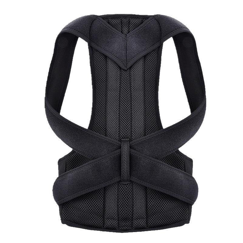 Back correction artifact Male and female posture prevention of scoliosis Open shoulder Open back Adult posture with hunchback straight back. Brace