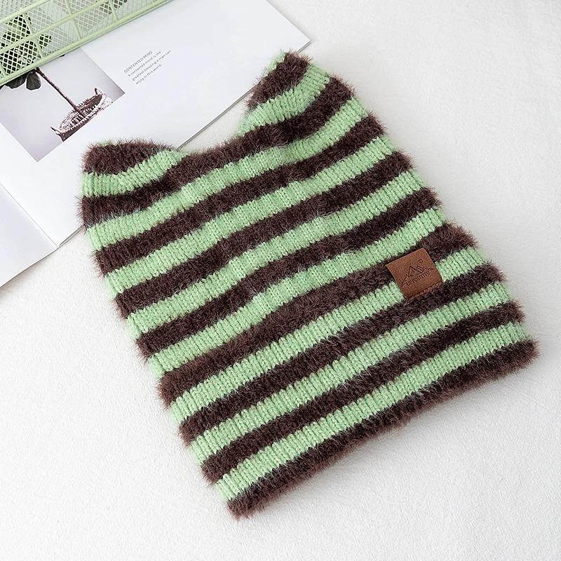 Women's Plush Winter Hat With Fluffy Ears,Cozy Cat Ear Design,Fashion Y2K Beanie For Women