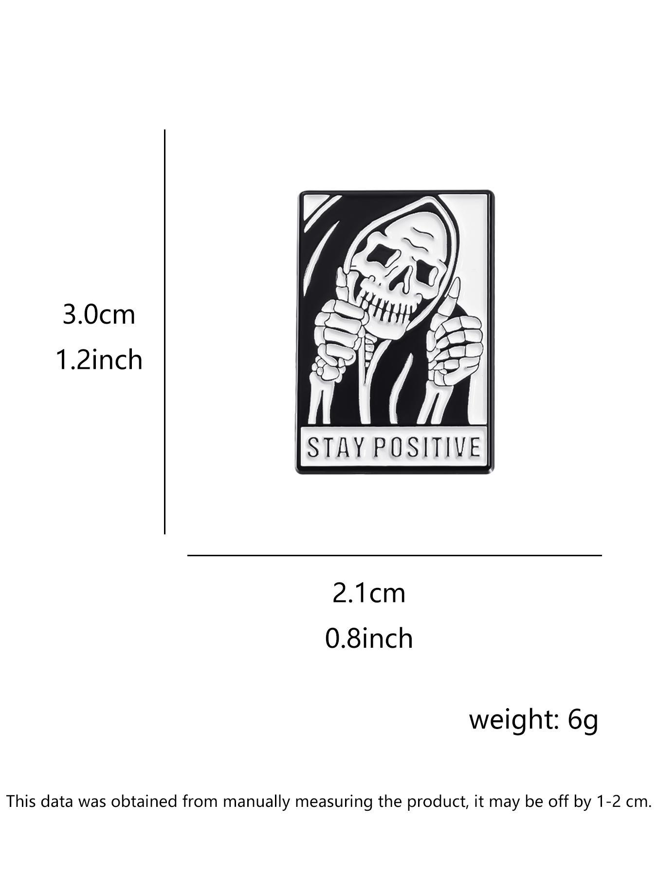 Punk Style Skeleton & Letter Design Brooch, Fashion Accessories for Men & Women, Trendy All-match & Exquisite Brooch for Birthday Gift, Hat Pins, Halloween