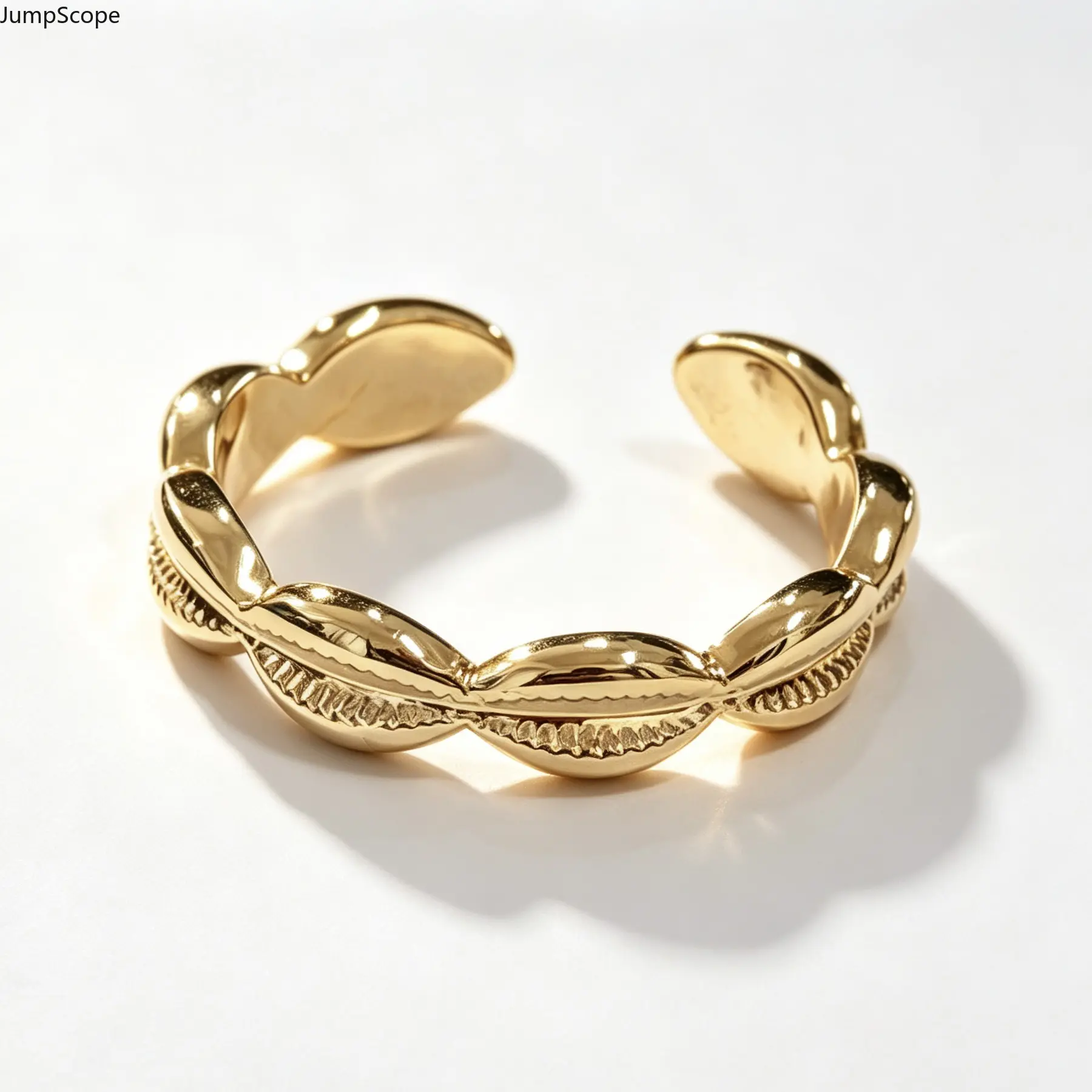 Casual Linked Open Ring, Simple Adjustable 1 Size Jewelry for Daily Wear, Meaningful Sentimental Gift