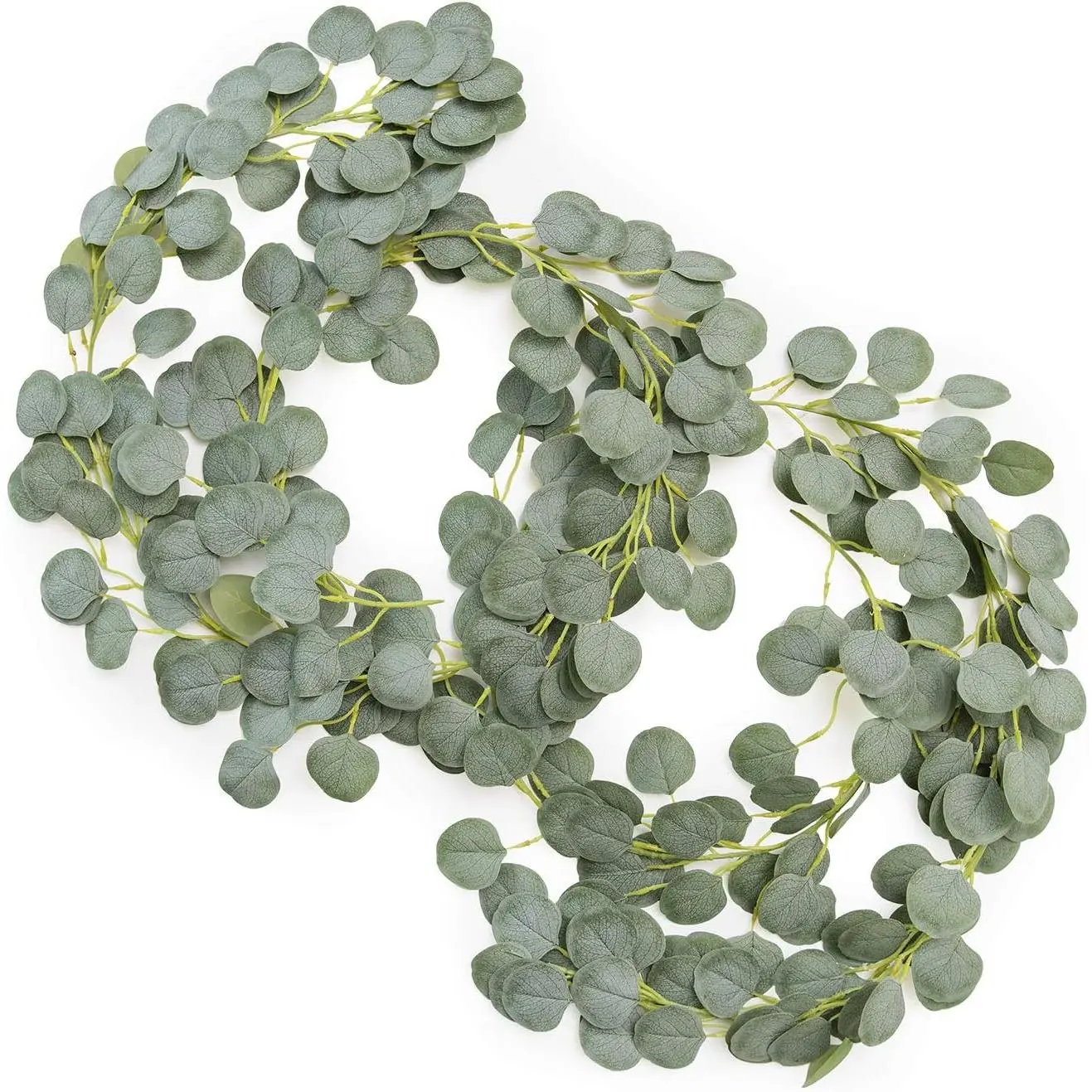 Sage Eucalyptus Garland, 5.9ft, 2 count |  Eucalyptus with Willow, Real  Leaf, For Wedding Centerpieces Arch, For Rehearsal Dinner Bridal Shower