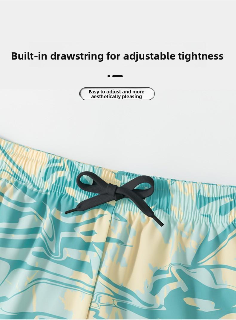 Adult Swimming Trunks Men's Flat-angle Five-point Swimsuit Set Anti-embarrassment New Professional Beach Adult Swimming Equipment