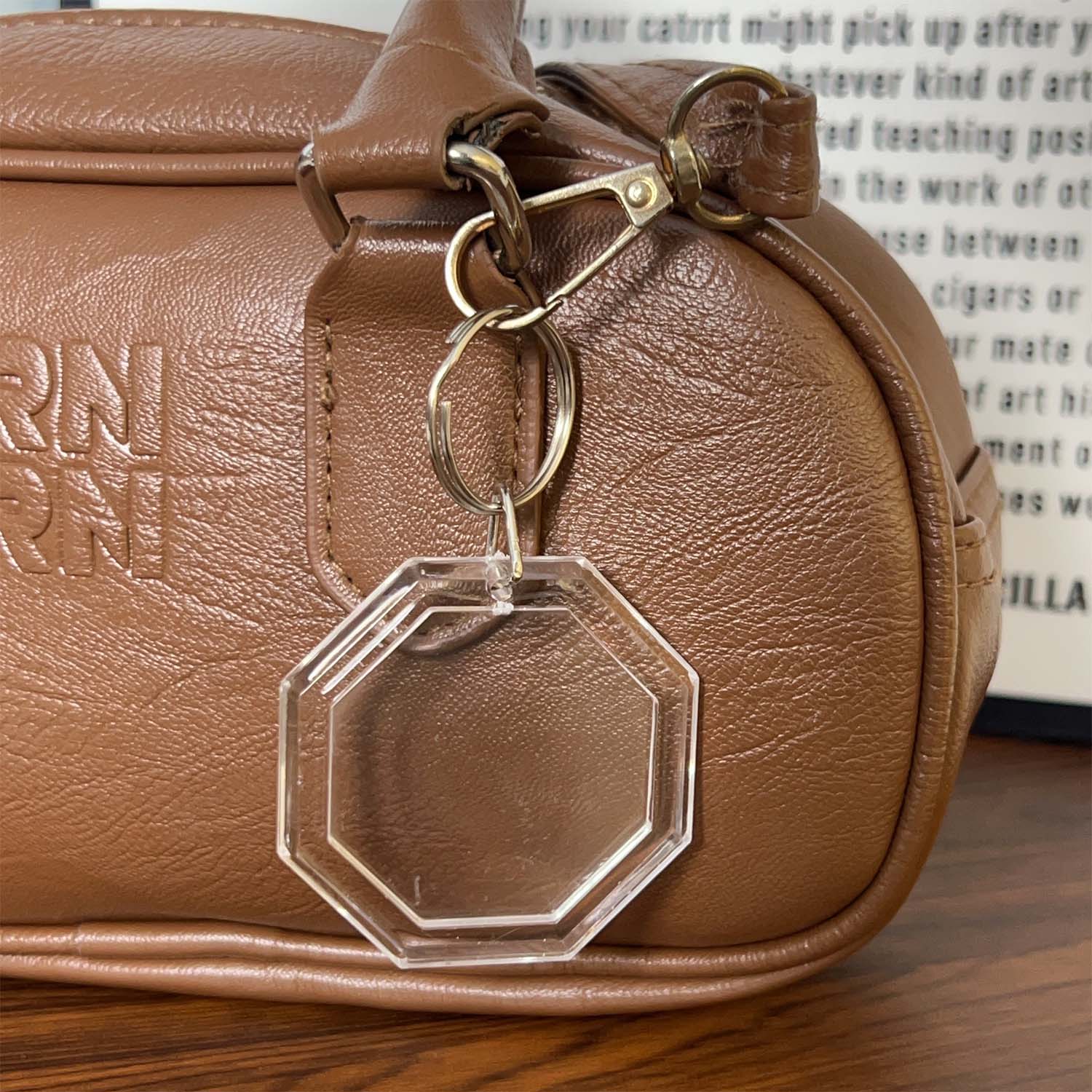 5/50Pcs Transparent Photo Frame Keychain Tassels Snap-In Custom Insert Photo Acrylic Blank Keyring Clear Blank Picture Pendant