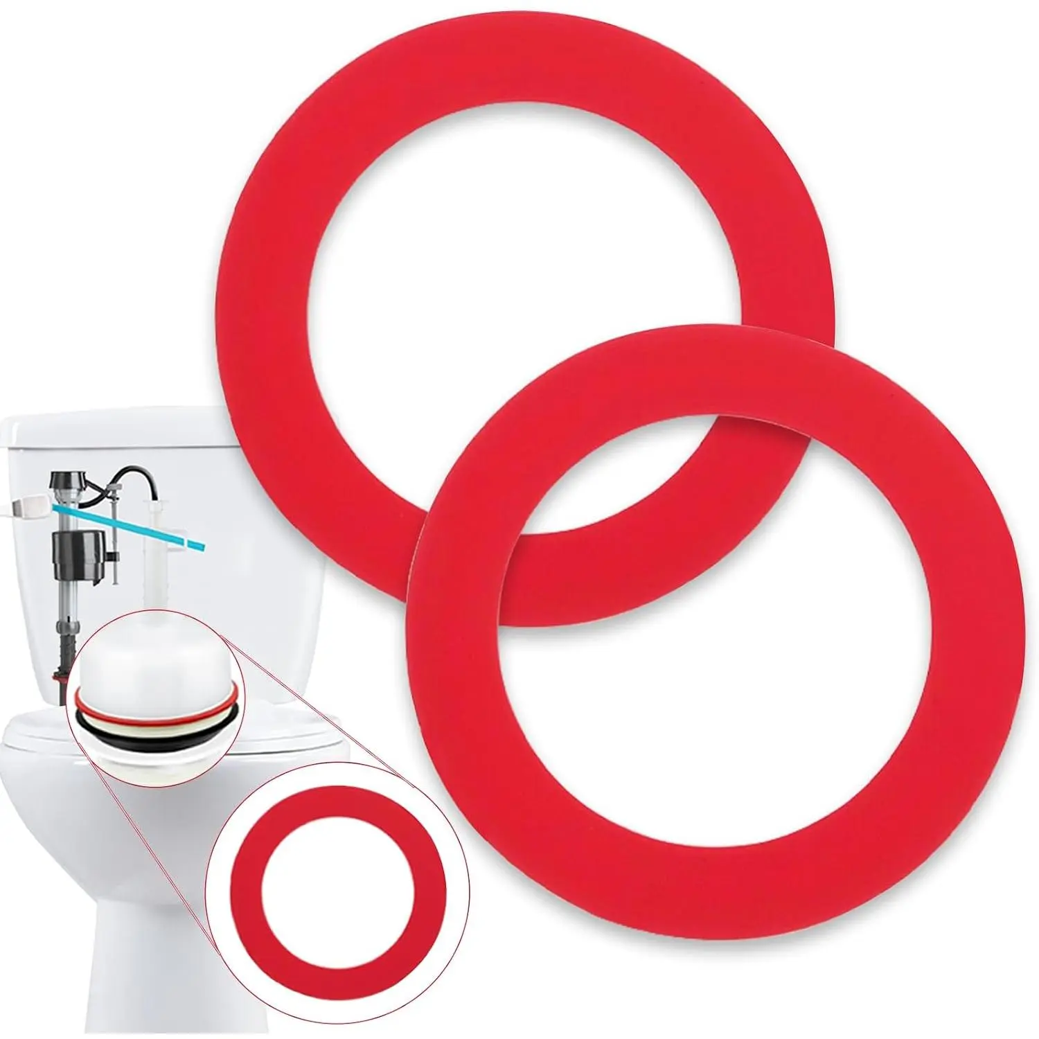 630-0030 Flush Valve Seal for Mansfield 210/211 Toilet Flush Valves | 2-Pack Toilet Gasket   - Upgraded Leak-Proof  Seal