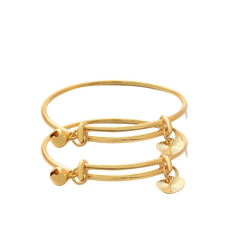 Ethiopian /Arab/African Lucky Bell Baby Kids Children Gold Color Birthday Bangle Bracelet Jewelry Gift