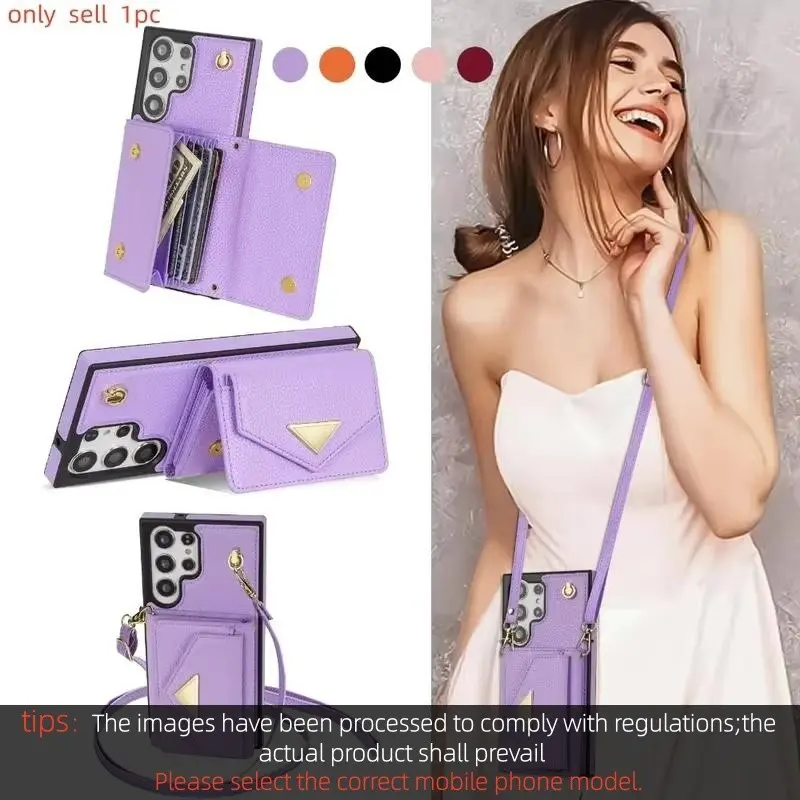 Wallet Purse Card Slot Flap Wallet Crossbody Case Phone Wallet for Samsung Galaxy S26 S23 S21 S20 FE S24 S22 Plus Note 20 S25 Ultra