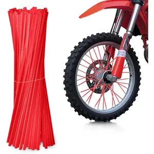 Bicycle Bike Spoke Protector 72Pcs Spoke Decoration for Motorcycles Wheelchairs Cross-Country Motorcycle Pipe Trim for 8"-21" Rims
