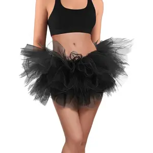 Goddess Collection BFONS Tutus for Women Adult 5 Layered Tutu Tulle Skirts Costumes for Womens Tutu Skirts for Girls Teens Halloween Ballet