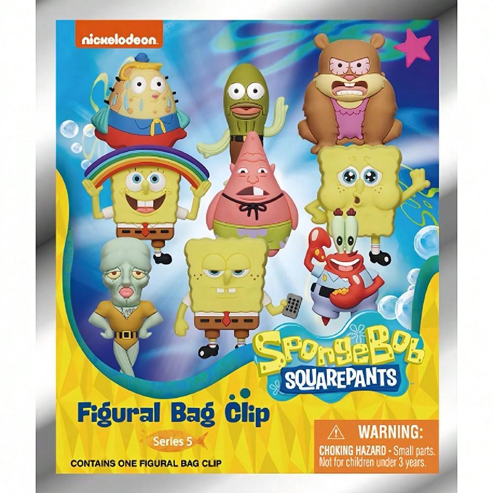 1pc Official SpongeBob 3D Cartoon Keychain Surprise Collectibles Blind Bag Clip Random Character Including Patrick Squidward Funny Gift for Family Friends Birthday Anniversary
