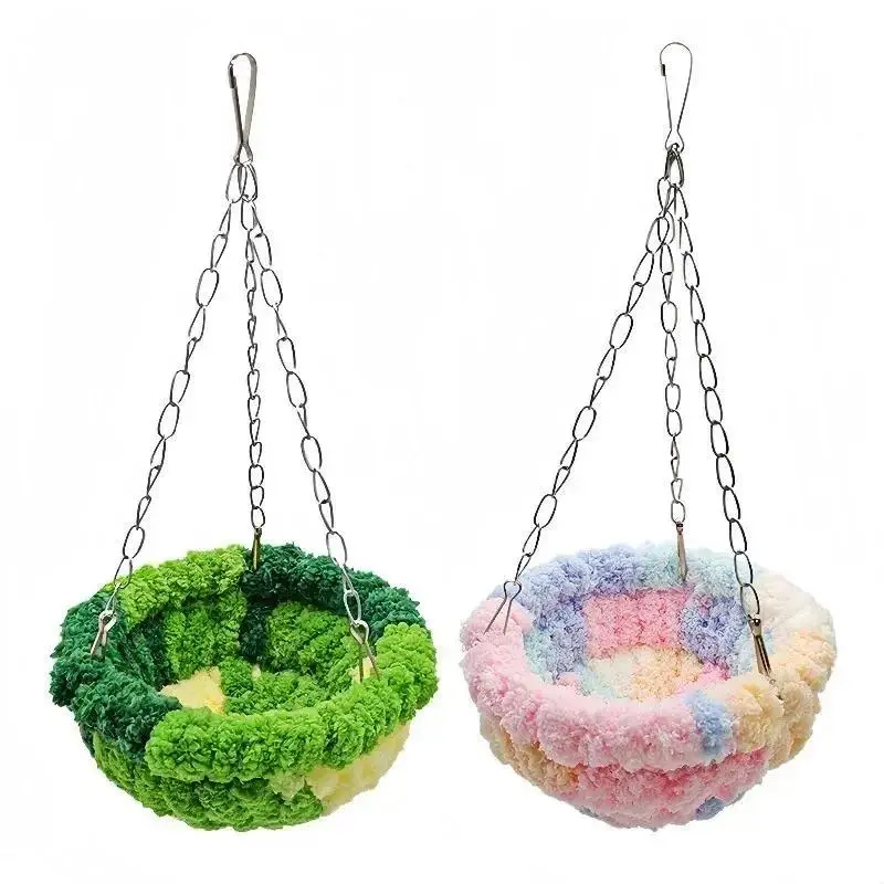 Hanging Bird Cage Bed for Parrots & Lovebirds, Cozy Soft Hammock Nest with Easy Installation, Cute Bird House Accessory for Small Birds, Indoor Cage Setup, Daily Rest and Pet Comfort campingessentials