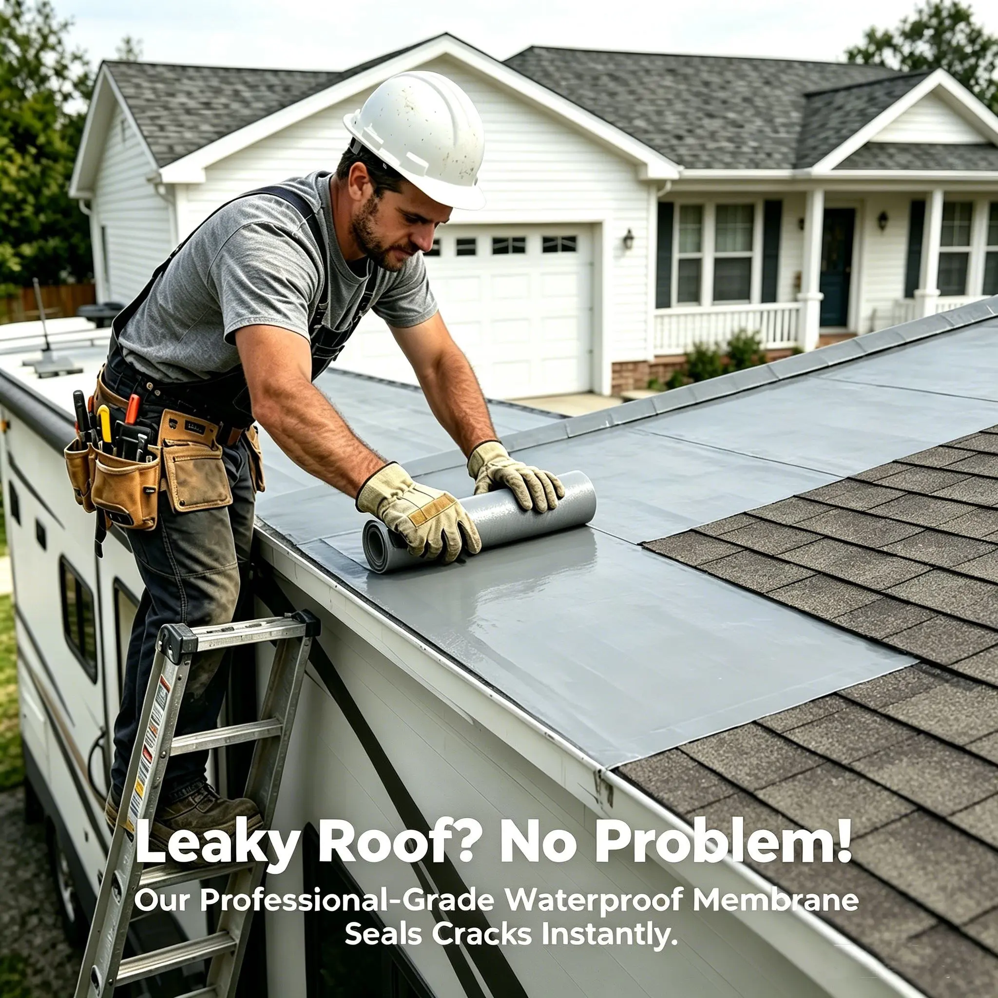 Eco Polyethylene Waterproof Tape - Exterior Construction & Fixture Maintenance, Chemical-Free Formula, Anti-Aging UV Resistant, Long-Lasting Waterproof Bond, Leak Proof Design, Leak Proof Seal For All Outdoor Surfaces & Climates