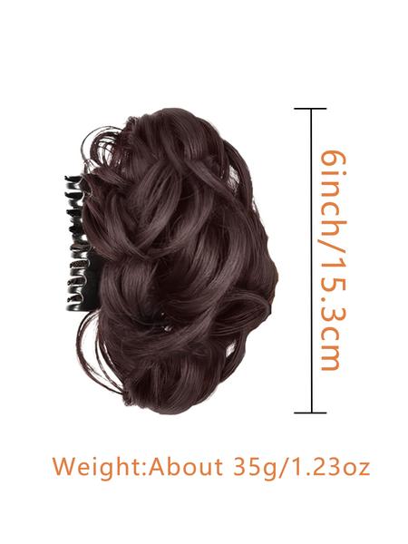 Women's Curly Hair Bun Clip-In Wig, Synthetic Extensions, Short Synthetic Hairpiece for Women & Girls, Perfect for Daily Use & Parties Women's Curly Hair Bun Clip-In Wig, Synthetic Extensions, Short Synthetic Hairpiece for Women & Girls, Perfect for Daily Use & Parties