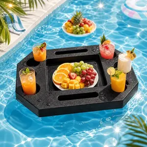 Large Beach Pool Party Floating Drink Rack, Waterproof Tea Tray, Portable Floatable Tray, Ideal for Outdoor Events & Parties