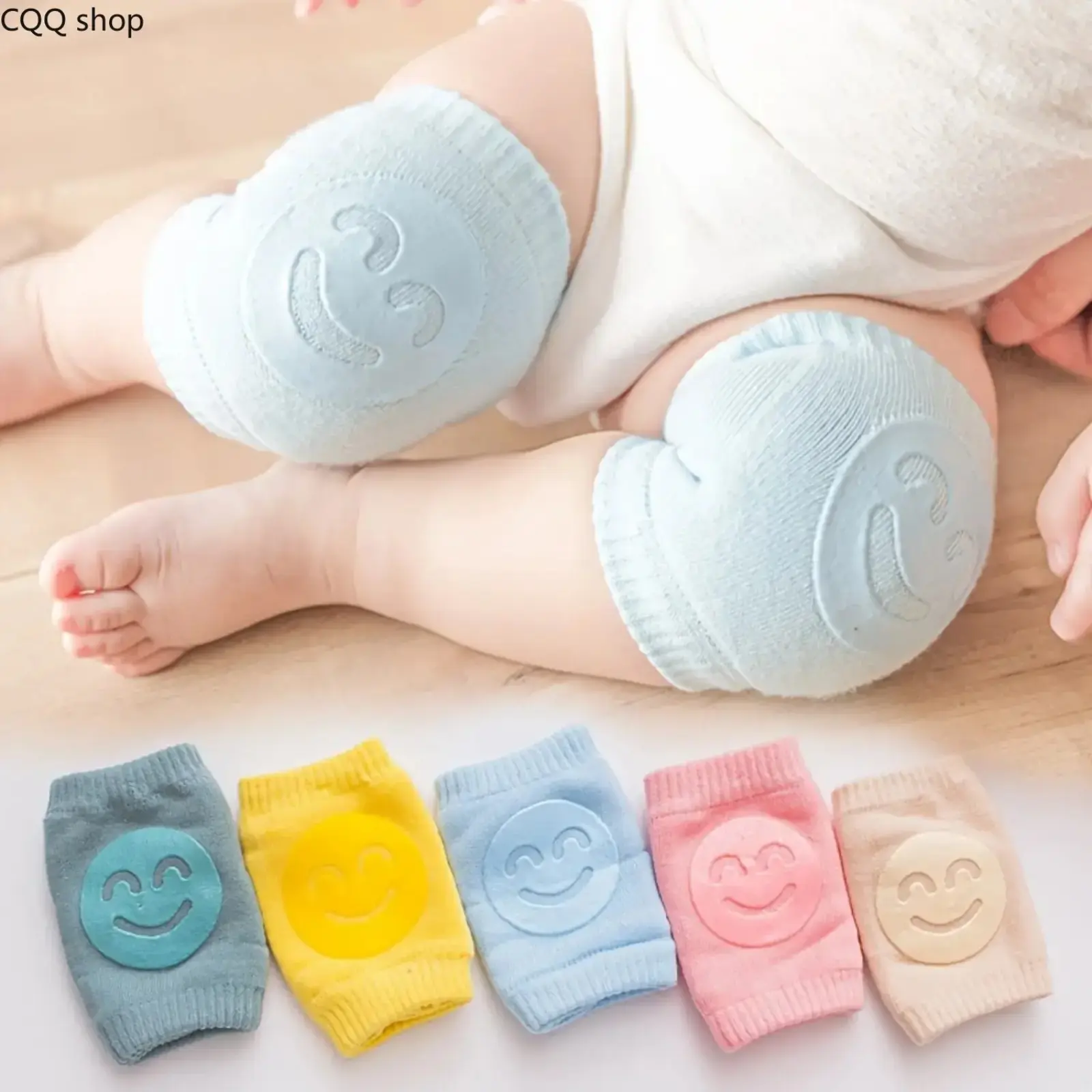 Baby 4-Piece Non-Slip Knee Pads Set, Baby Accessories for Crawling, Thick Soft Contoured Fit, Fall Protection, Durable Gentle Safeguard