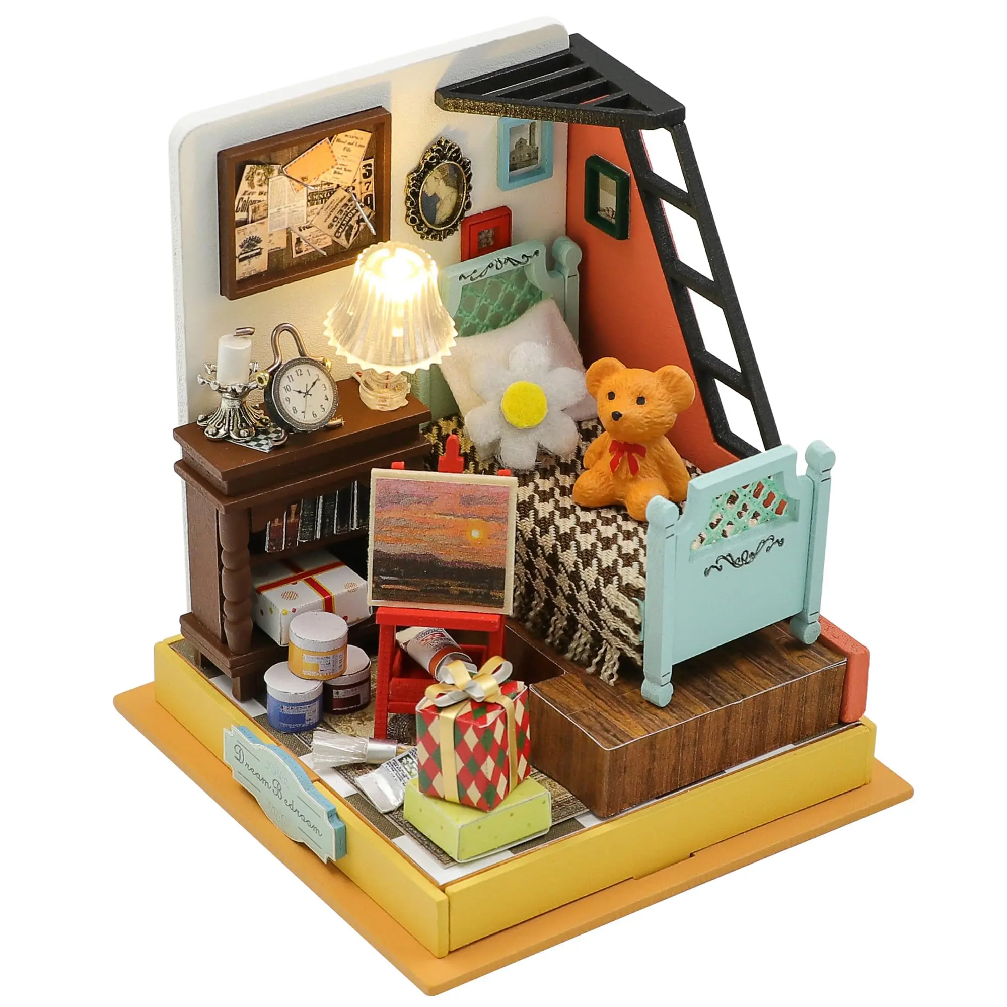 DIY Mini House Kit for Adults & Teens, Includes Furniture & LED Lights, Perfect Gift for Birthdays, Christmas, New Year, Valentine's Day