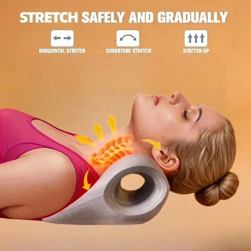 Upgrade Cervical Massage Pillow, Home Use Neck Relief, Acupressure Neck Pillow, Multi-Functional Neck Support, Comfortable and Effective