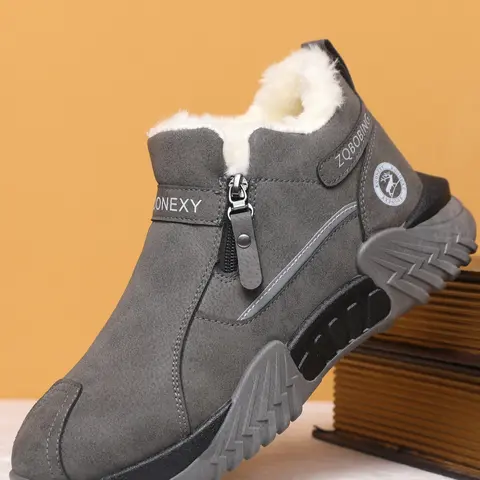 Fashionable Men's Snow Boots, Casual Snow Boots, Stylish Winter Footwear, Comfortable and Warm, Perfect for Cold Weather, Trendy Mens Shoes