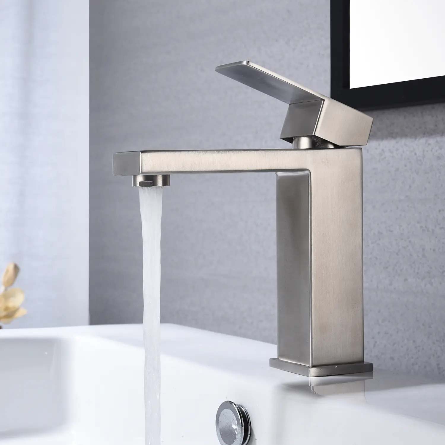 ARCH Waterfall Single Handle Bathroom Sink Faucet Modern Vanity Basin Tap with Cascade Spout, Chrome Finish, Deck Mount, 1 or 3 Hole Installation, for Bathroom Vanity Sink Lavatory, Multiple Color Options, Bathroom Furniture for Vanity Area