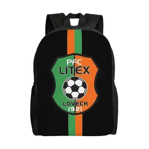 Sporty football print backpack, suitable for commuting, traveling, and casual use, unisex