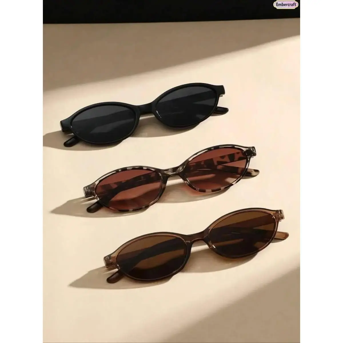 Women's Vintage Oval Sunglasses, Trendy Lightweight PC Frame with Anti-Glare Lenses and UV Protection for Travel & Daily Outfits, Classic Vintage Sunglasses, Womens Sunglasses