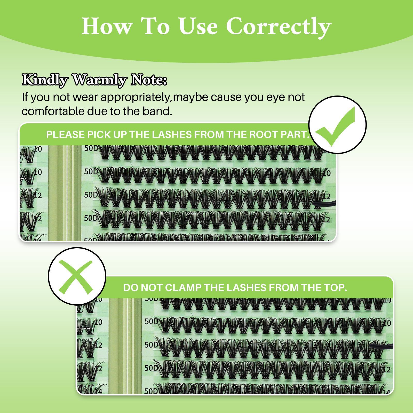 Individual False Eyelashes Kit, Eyelash Extension, 1 Set Mixed Length & Styles Lash Clusters with Lash Glue & Tweezers, Eye Makeup Enhancement Tool for Women, Cosmetic