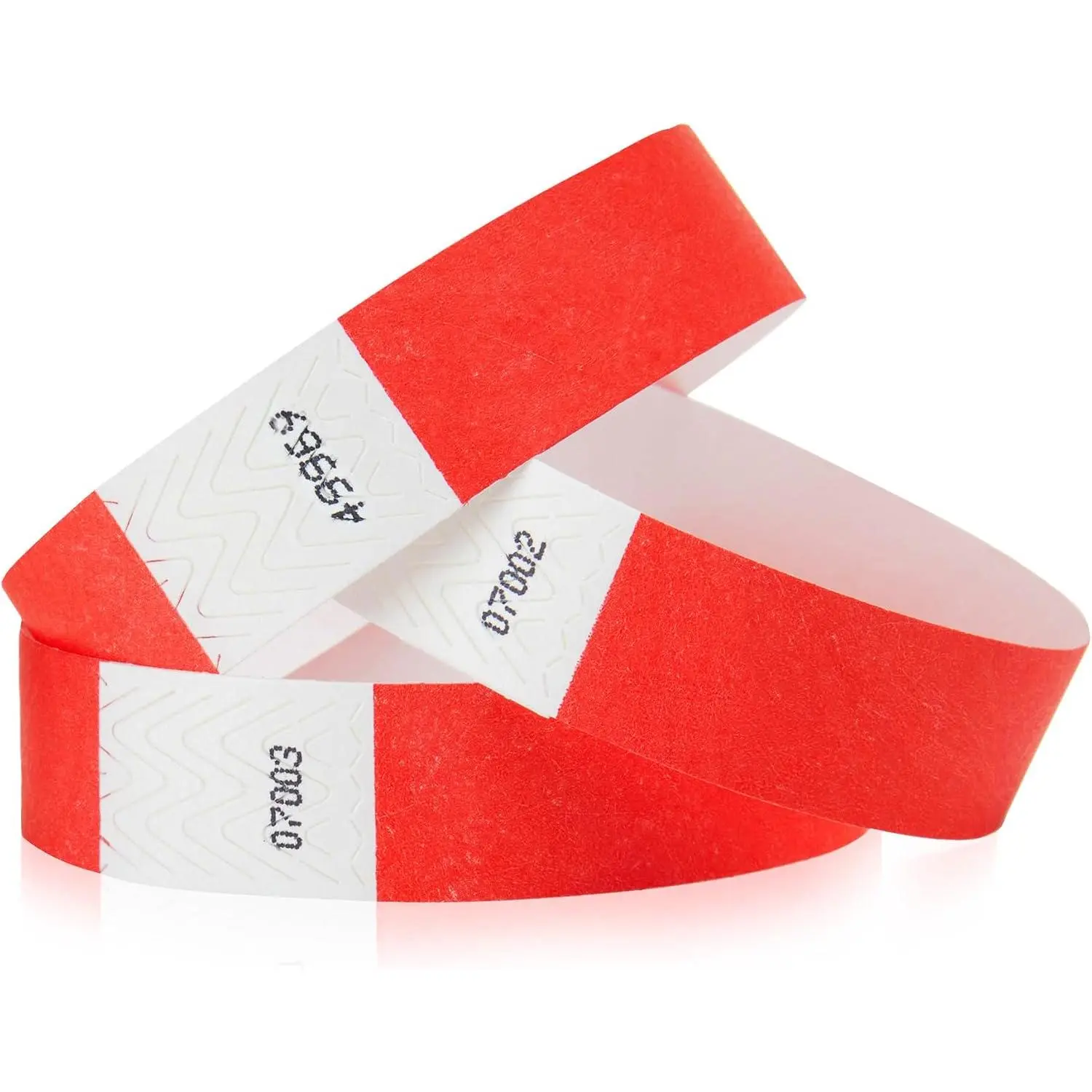 300  Neon Red Tyvek Wristbands for Events – Tamper-Proof Design & Fluorescent Color  Reuse – -Grade Bracelets for  &  ID, Party & VIP
