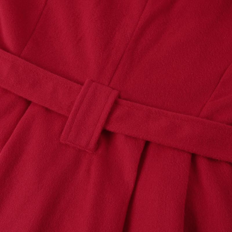 BIGWIG women's autumn and winter classic long wool trench coat with belt, casual office wear, business jacket, double-breasted lapel winter scalloped hem jacket, long trench coat parka, autumn and winter fashion retro style BIGWIG women's autumn and winter classic long wool trench coat with belt, casual office wear, business jacket, double-breasted lapel winter scalloped hem jacket, long trench coat parka, autumn and winter fashion retro style