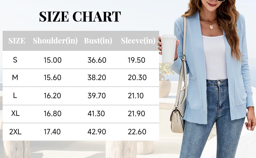 Yousify Womens Cardigan Sweater Long Sleeve Open Front Knit Cardigan Sweater with Pockets Yousify Womens Cardigan Sweater Long Sleeve Open Front Knit Cardigan Sweater with Pockets