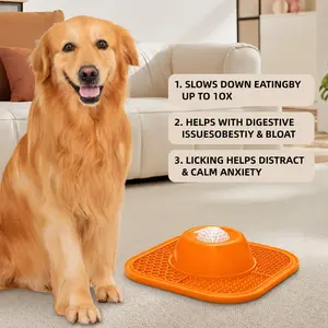 Dog Slow Feeding Bowl for Liquid Snacks, Non-Slip Ball Shape, Yogurt Licking Toy, Suitable for All Sizes, Pet Supplies, Dog Accessories